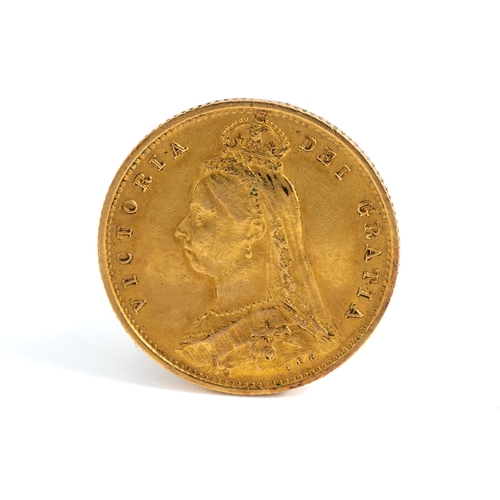 217 - A Victoria 1887 shield back half sovereign