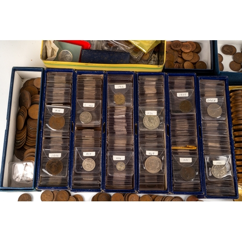 219 - A collection of coins, pre and post 1947