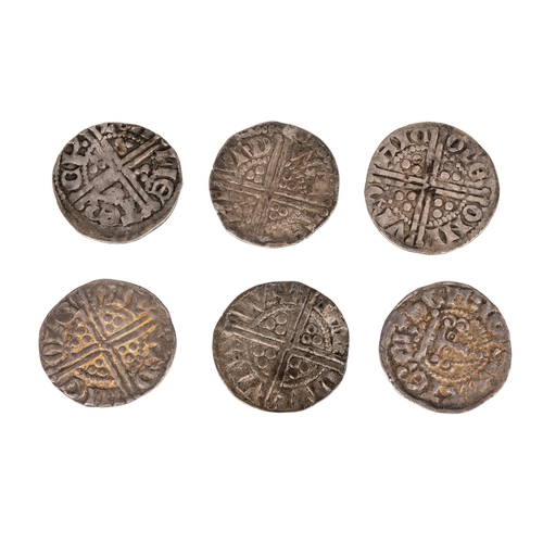 222 - Six Henry III silver hammered coins, dating 1359-1372