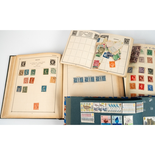 227 - Three stamp albums and loose stamps including general collection of world stamps.