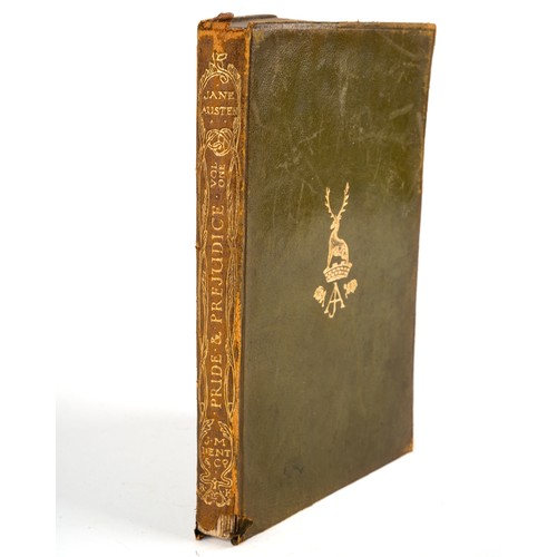 229 - A collection of leather bound novels by Jane Austen, published by F.M. Dent & Co circa 1904/1905, to... 