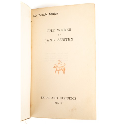 229 - A collection of leather bound novels by Jane Austen, published by F.M. Dent & Co circa 1904/1905, to... 