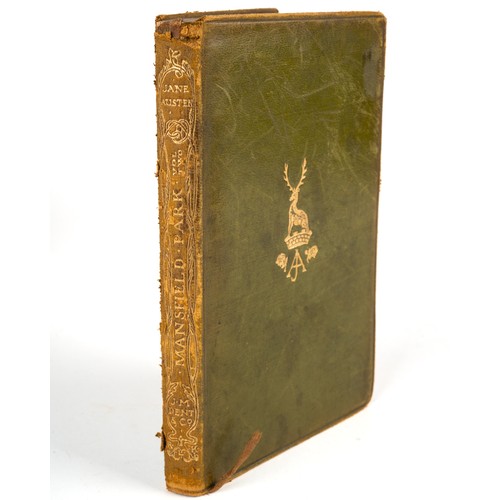 229 - A collection of leather bound novels by Jane Austen, published by F.M. Dent & Co circa 1904/1905, to... 