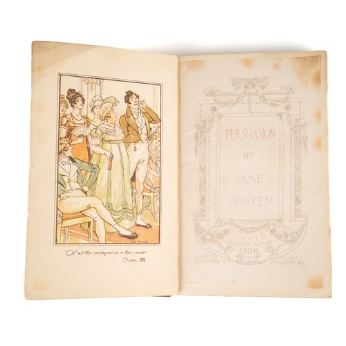 229 - A collection of leather bound novels by Jane Austen, published by F.M. Dent & Co circa 1904/1905, to... 