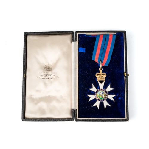 241 - Most Distinguished order of ST Michael and ST George, CMG, in original box, queens crown, with both ... 