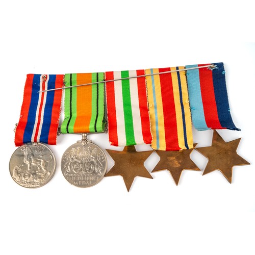 243 - WW2 medal group including Africa star with 8th army bar. Please see other lots for associated medals