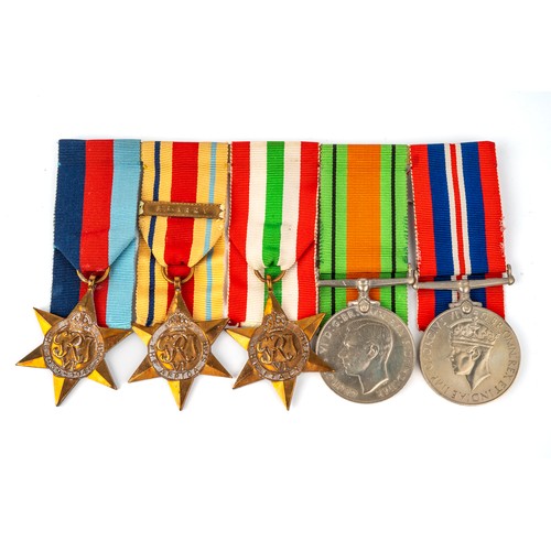 243 - WW2 medal group including Africa star with 8th army bar. Please see other lots for associated medals