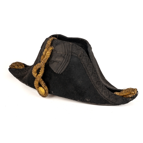 246 - An Edwardian British Naval Bicorn hat, by Gieves Ltd, Old Bond Street, London