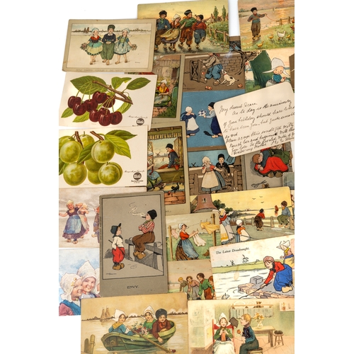 262 - A collection of approx 45 1920s and later postcards