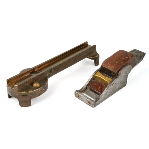 263 - Preston chariot bull nose plane and a small bronze bench plane (2)