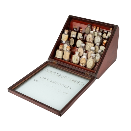 281 - Medical interest. Circa 1900 chemists advertising display case for 