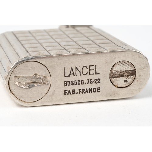 299 - Lancel France solid silver lighter, marked to base, working order (PLEASE NOTE THIS CAN NOT BE SHIPP... 