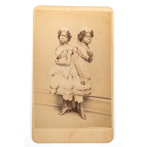 321 - A CDV photograph depicting conjoined twins Millie and Christine McKoy