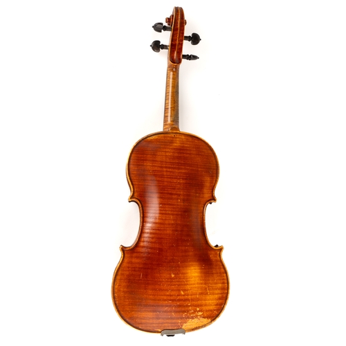 329 - Fine French violin by Joseph Nicolas, stamped to the inner back J. Nicolas Aine, á La Ville de Cremo... 