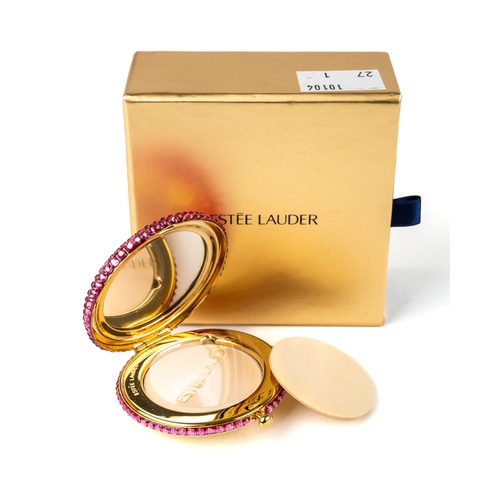 340 - Estee Lauder Peace Sign compact, Lucidity, in original box pouch and paperwork, unused condition