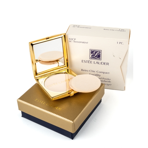 349 - Estee Lauder Retro Chic compact, Lucidity, in original box pouch and paperwork, unused condition.