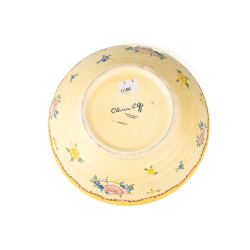 357 - Clarice Cliff for Wilkinson Ltd - a Pompadour pattern bowl, no. 633, 24cm in diam, 10.5cm high