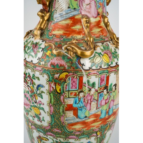 363 - A collection of Oriental porcelain including a large Cantonese famille rose vase; blue and white gin... 