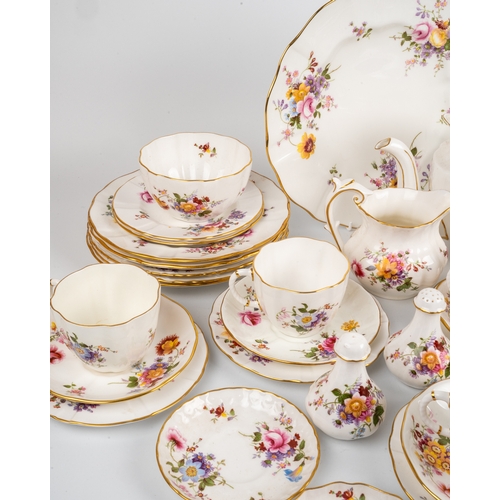 399 - Collection of Royal Crown Derby Posies pattern porcelain tea set items. Including 2 tea pots, tea se... 