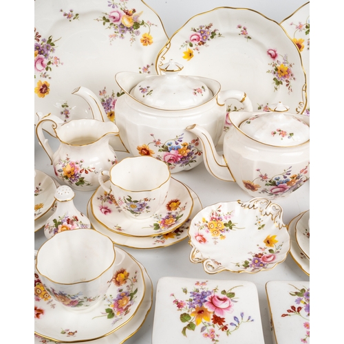 399 - Collection of Royal Crown Derby Posies pattern porcelain tea set items. Including 2 tea pots, tea se... 