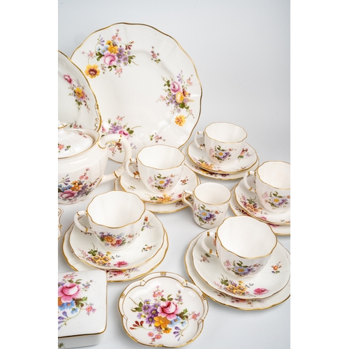 399 - Collection of Royal Crown Derby Posies pattern porcelain tea set items. Including 2 tea pots, tea se... 