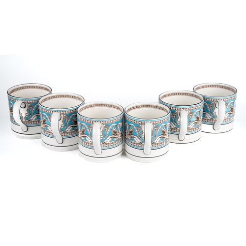 400 - A Set of 6 Wedgwood Florentine large mugs.