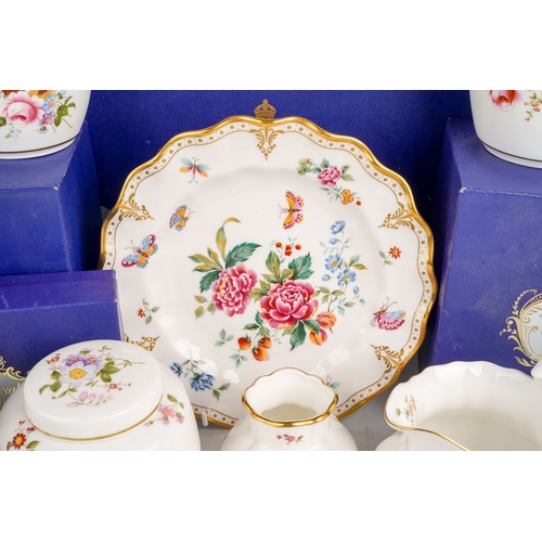 408 - A large collection of Royal Crown Derby Posies pattern porcelain, to include a miniature tea set on ... 