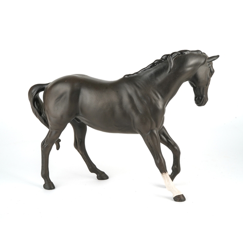 435 - A Beswick black horse, approx 24.5cm long