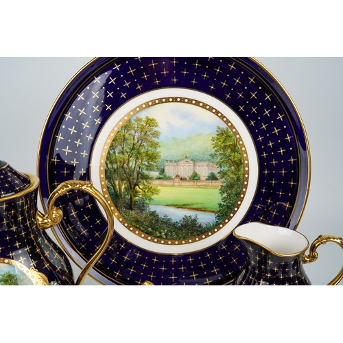 457 - Stefan Nowacki for Lynton - a rare Lynton porcelain boxed coffee set for six, hand painted by Stefan... 