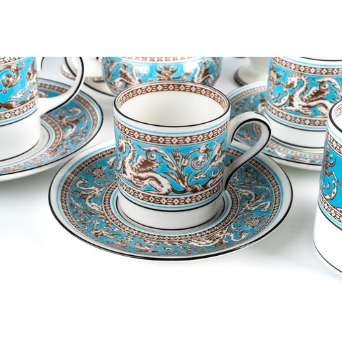 482 - Wedgwood Florentine  porcelain  coffee set, to include 2 coffee pots, 2 lidded sugar pots, 3 sizes o... 