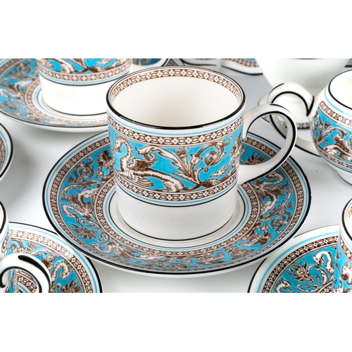 482 - Wedgwood Florentine  porcelain  coffee set, to include 2 coffee pots, 2 lidded sugar pots, 3 sizes o... 