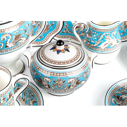 482 - Wedgwood Florentine  porcelain  coffee set, to include 2 coffee pots, 2 lidded sugar pots, 3 sizes o... 