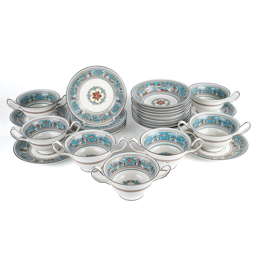 484 - A large collection of Wedgwood Florentine porcelain dinner wears including 3 large tureens, large sa... 