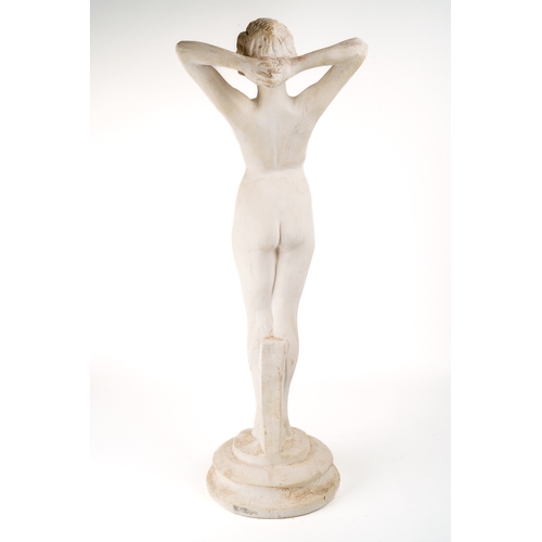 579 - A Plaster of Paris figure of a nude lady , approx. 64cm  tall