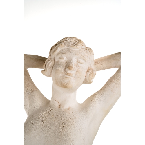 579 - A Plaster of Paris figure of a nude lady , approx. 64cm  tall