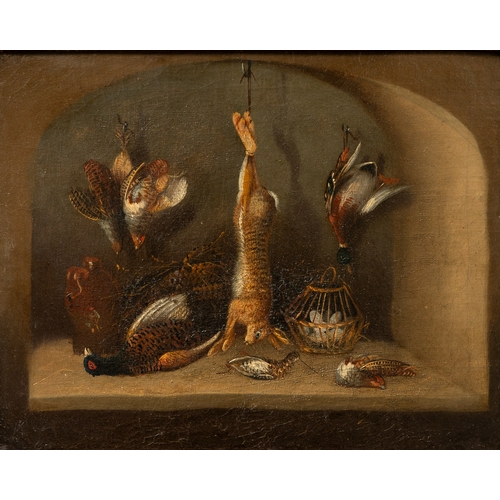 646 - Benjamin Blake (1757-1830)
Still life with game to include Hare, pheasant, duck 
oil on canvas, 19 x... 