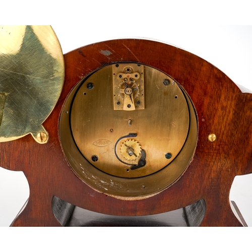 687 - An Edwardian desk time piece 'elephant', clock movement by Burlen, approx 16cm high x 20cm wide