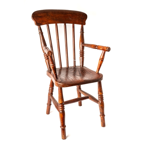 705 - A Victorian child's Windsor chair, approx 70cm tall at the back