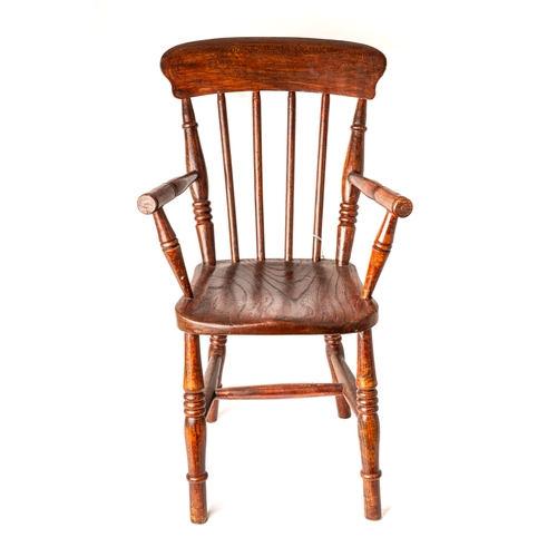 705 - A Victorian child's Windsor chair, approx 70cm tall at the back