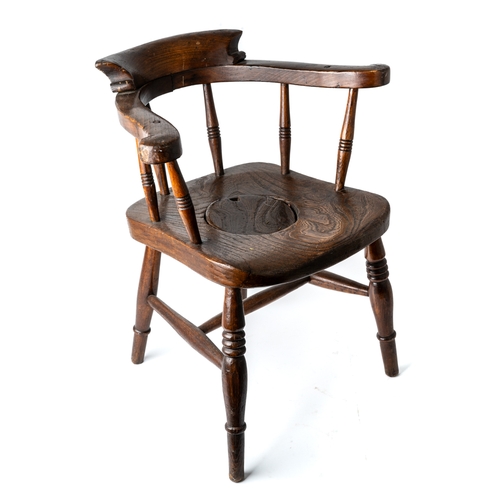 706 - An early 19th Century child's potty chair, complete with the lid, approx 51cm tall at the back