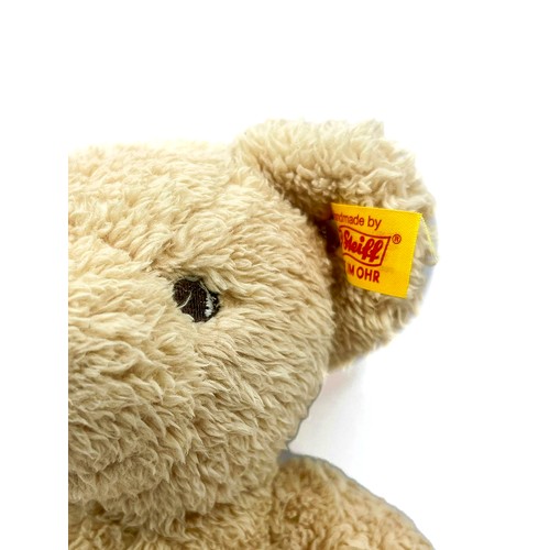 258 - A modern Steiff blonde bear, 'My First Steiff' embroidered to foot, button and label to ear.