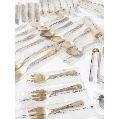 204 - A large collection of Christofle Silver plated cutlery including 6 dinner forks, 6 starter forks, 6 ... 