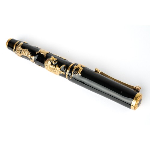 318 - OMAS Russian Empire Limited Edition 357/801 Fountain Pen
Raised designs in vermeil on black resin ba... 