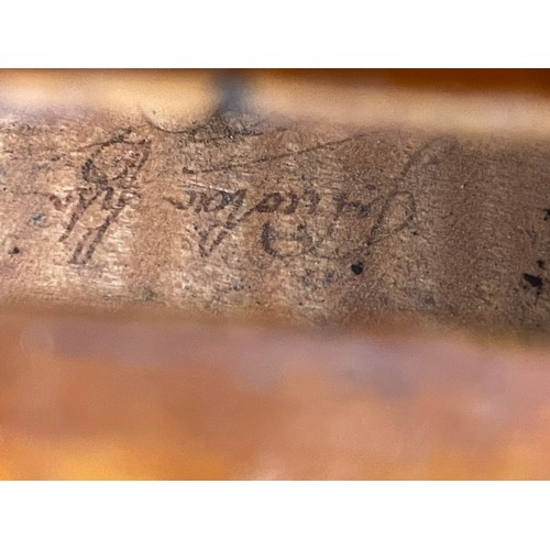 329 - Fine French violin by Joseph Nicolas, stamped to the inner back J. Nicolas Aine, á La Ville de Cremo... 