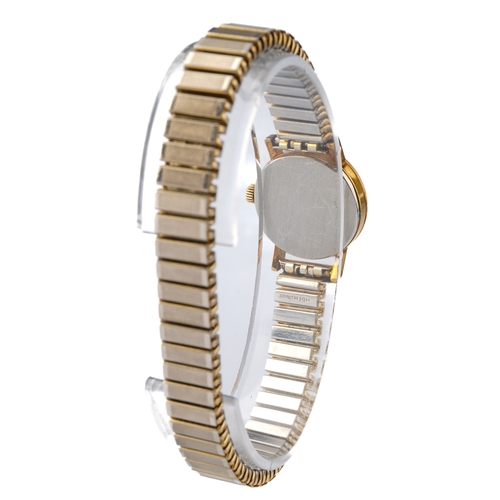 115 - A ladies Omega gold-plated wristwatch, with expanding strap