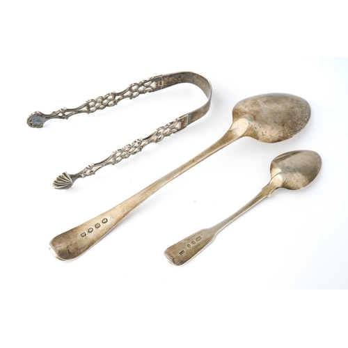 137 - A George III silver sugar nipper with reticulated handles and shell bowls, hallmarked A.B probably A... 