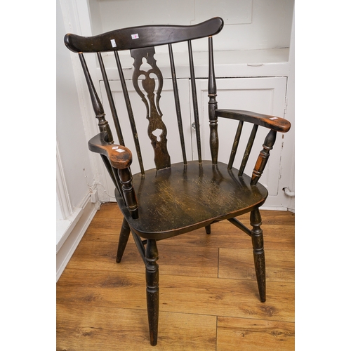 169 - A group of furniture to include: an early 20th Century oak occasional table with book rack, barley t... 