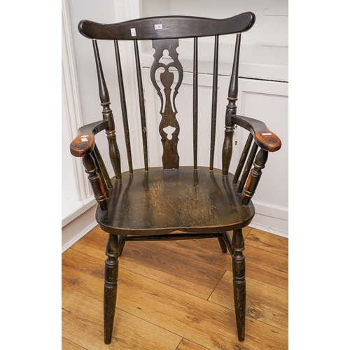 169 - A group of furniture to include: an early 20th Century oak occasional table with book rack, barley t... 