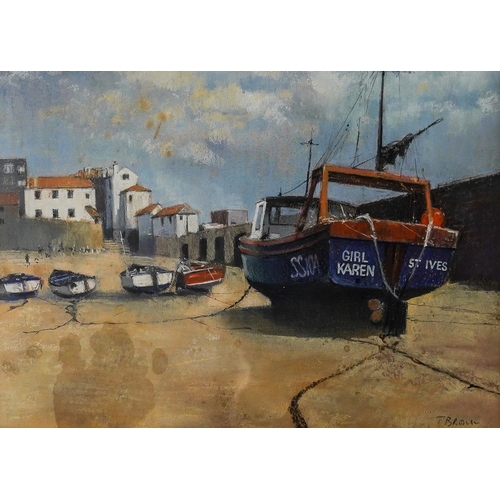 187 - Tom Brown (British, 1933-2017)
Harbour view St Ives
pastel, 21 x 30cm 
signed lower right, framed an... 