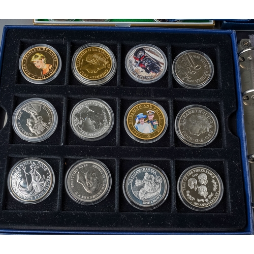 215 - A collection of coins, including Commemorative, pre-1947 and post, Victorian crowns and half crowns,... 